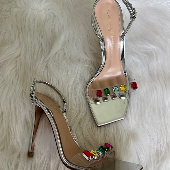 Gianvito Rossi
Ribbon 100mm crystal-embellished sandals - Picture 6 of 13